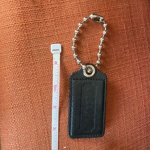 COACH HUGE 3.5” Black Leather HANG TAG